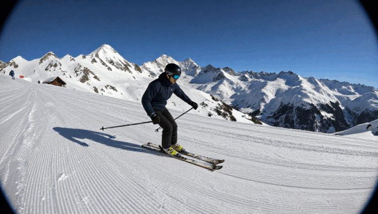 Exploring intermediate slopes in Chamonix